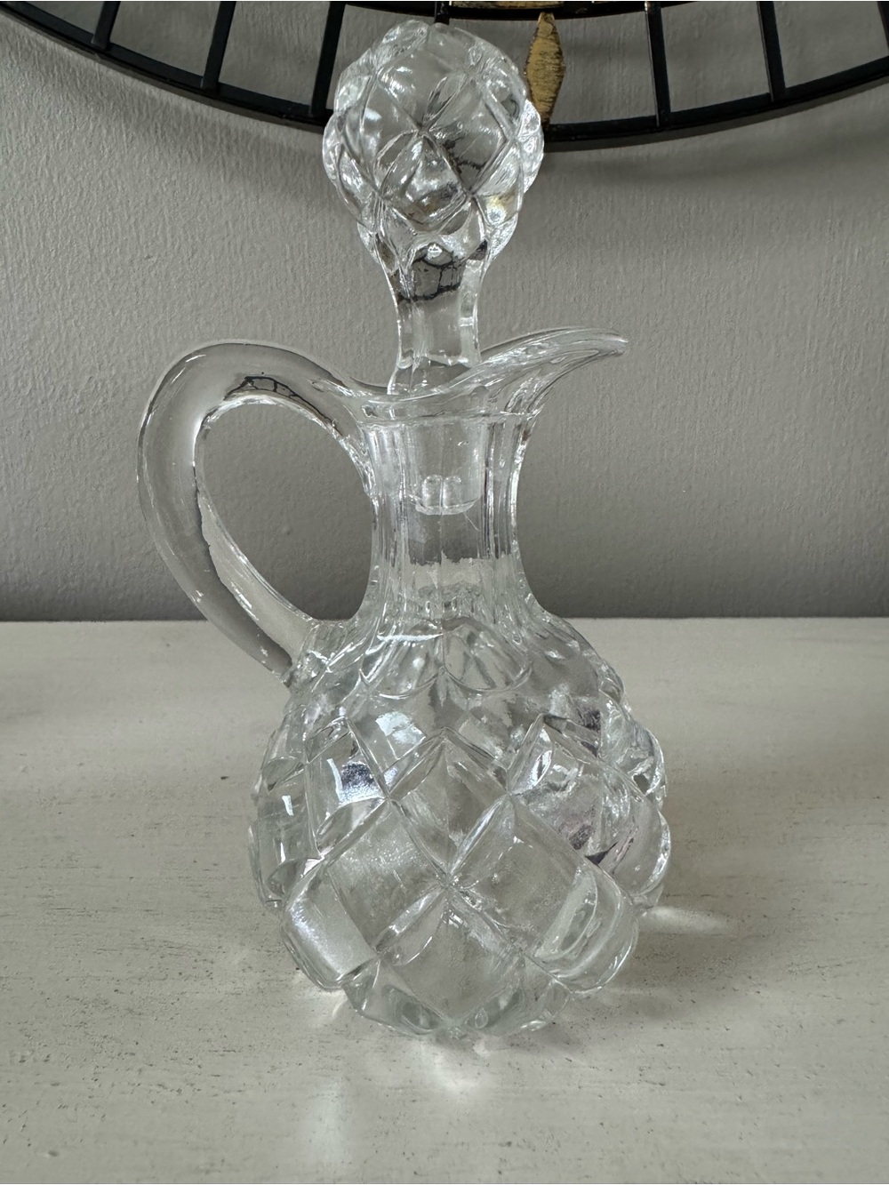 Antique Heisey EAPG Crystal Cruet Vinegar/Oil Pillows Pattern #325 (1901-1912)